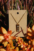 Engraved Vertical Bar Necklace