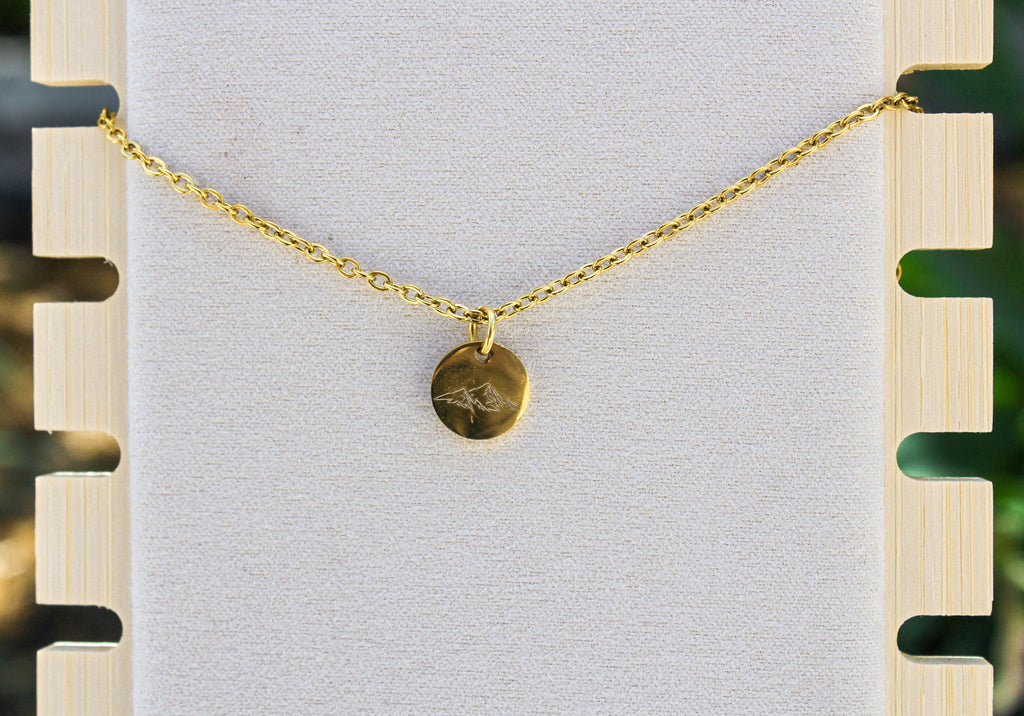 Engraved Round Necklace