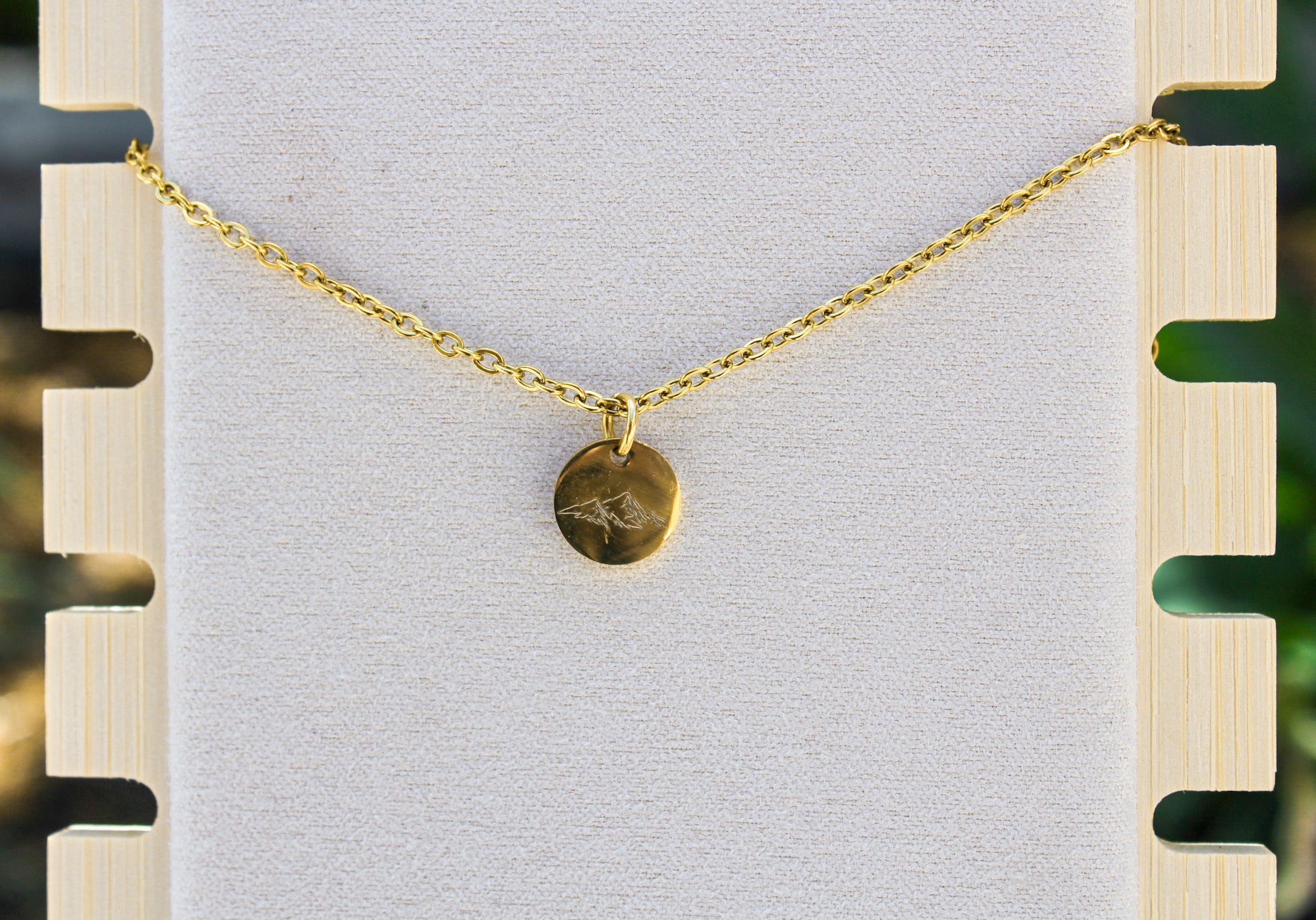 Engraved Round Necklace